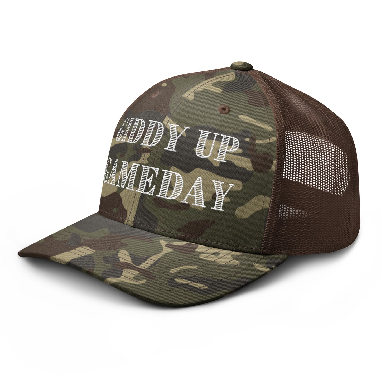 Camo Women’s Giddy Up Game Day Hat with 3D Design | Trendy and Sporty