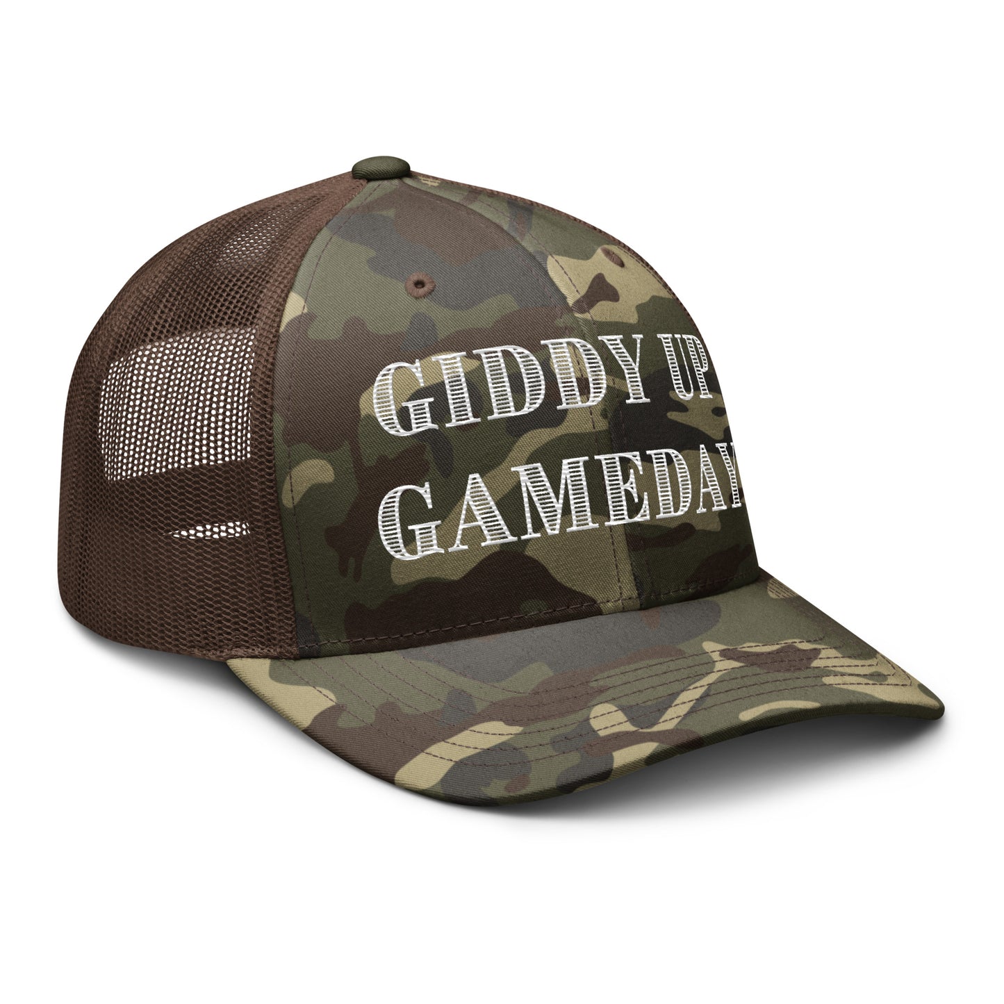 Camo Women’s Giddy Up Game Day Hat with 3D Design | Trendy and Sporty