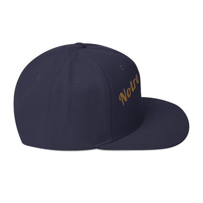 Notre Dame Navy Snapback - 3D Puffy Green & Yellow Embroidery Edition