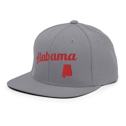 Alabama Snapback - Classic Capstone Grey & Red