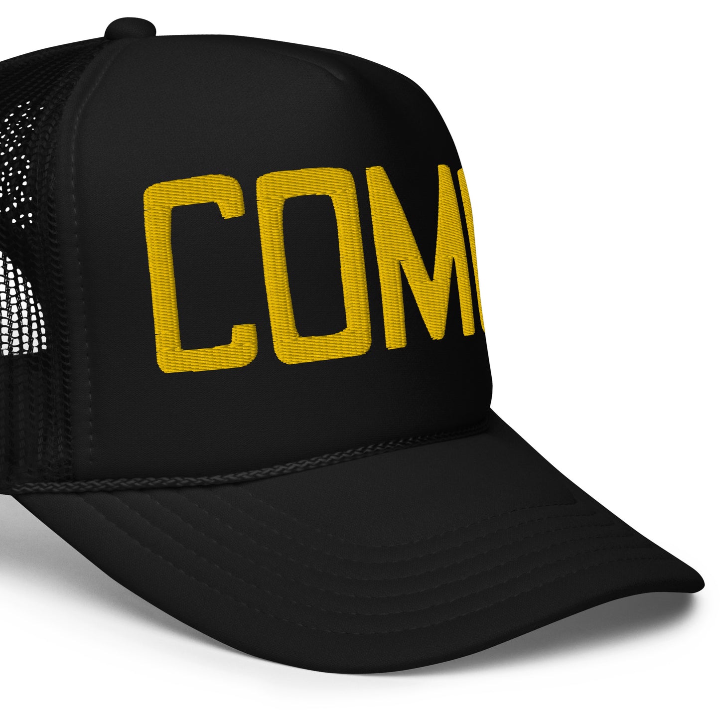 Missouri Women's 'COMO' Black Trucker Hat - 3D Puffy Yellow Embroidery Edition