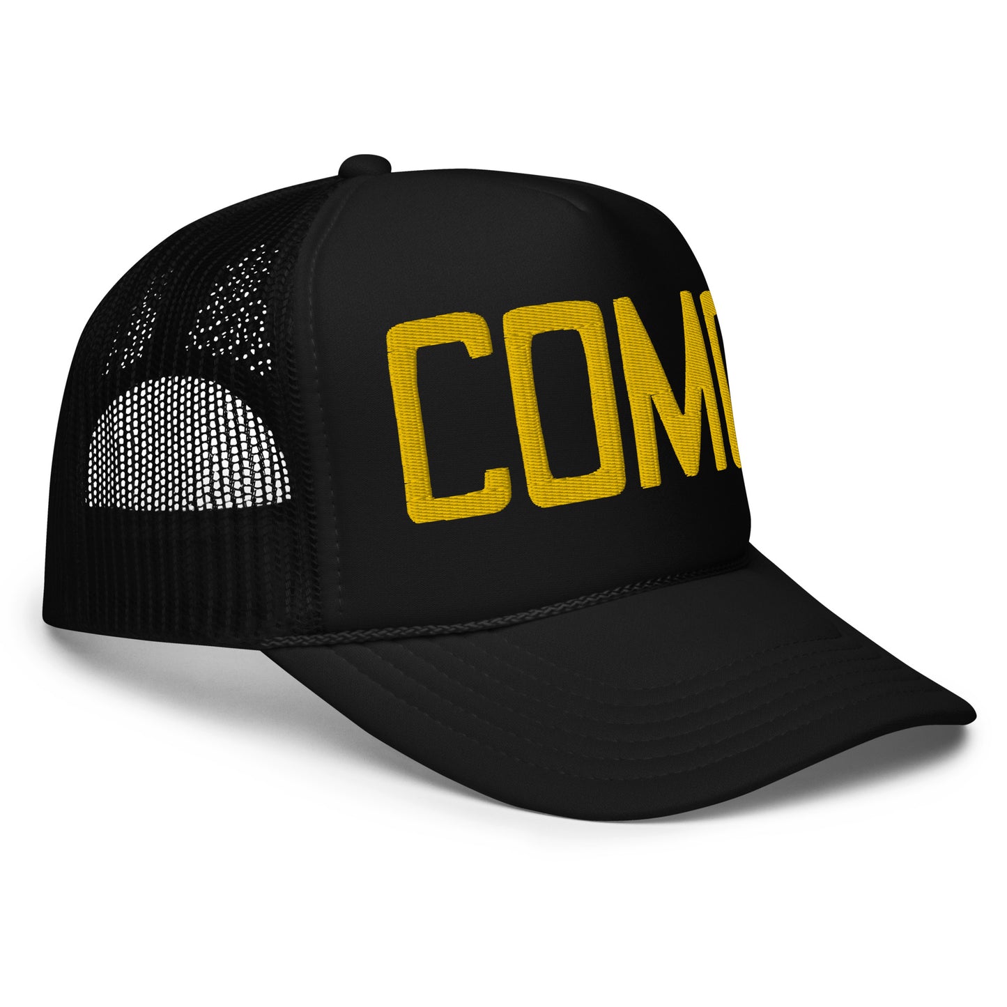 Missouri Women's 'COMO' Black Trucker Hat - 3D Puffy Yellow Embroidery Edition