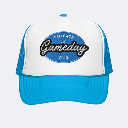 Game Day Tailgate Pro Women’s Trucker Hat in Light Blue or Pink | 3D Puffy Design