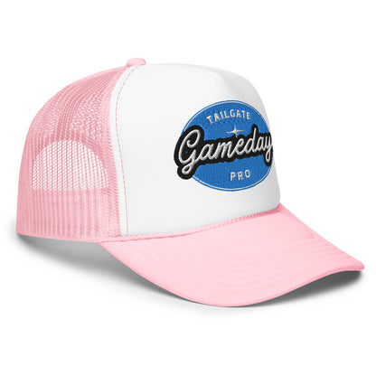 Game Day Tailgate Pro Women’s Trucker Hat in Light Blue or Pink | 3D Puffy Design