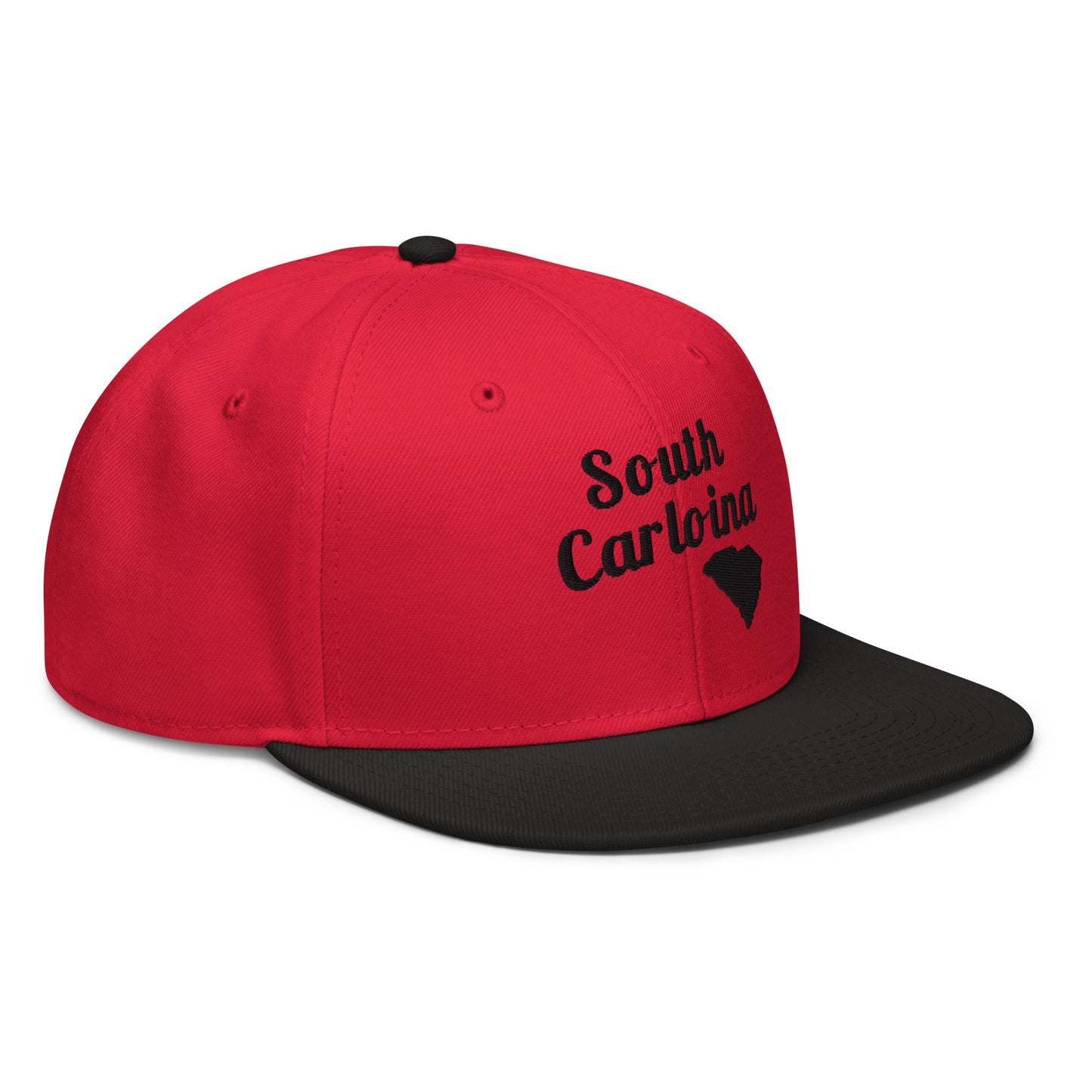 South Carolina Two-Tone Red & Black Snapback - Bold Black Embroidery Edition