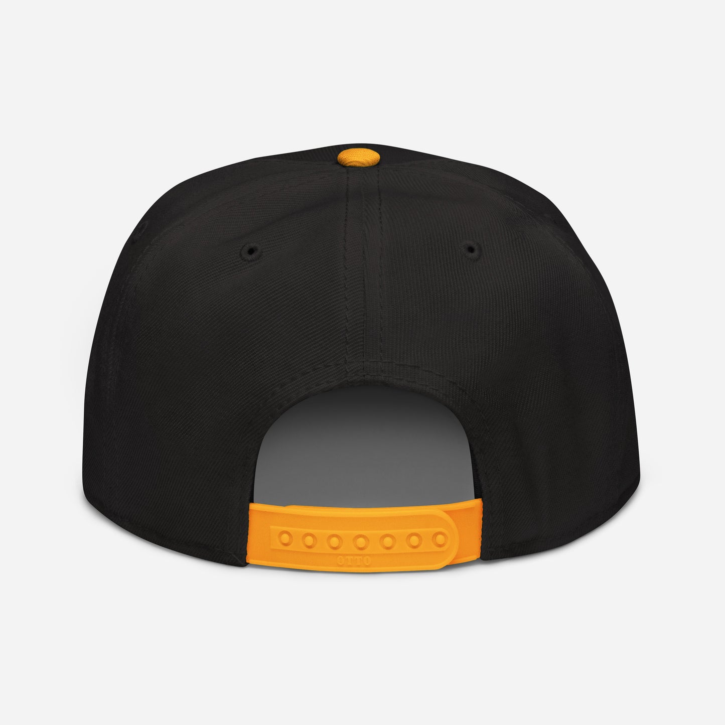 College Ave Black Snapback - 3D Puffy Yellow Embroidery Edition