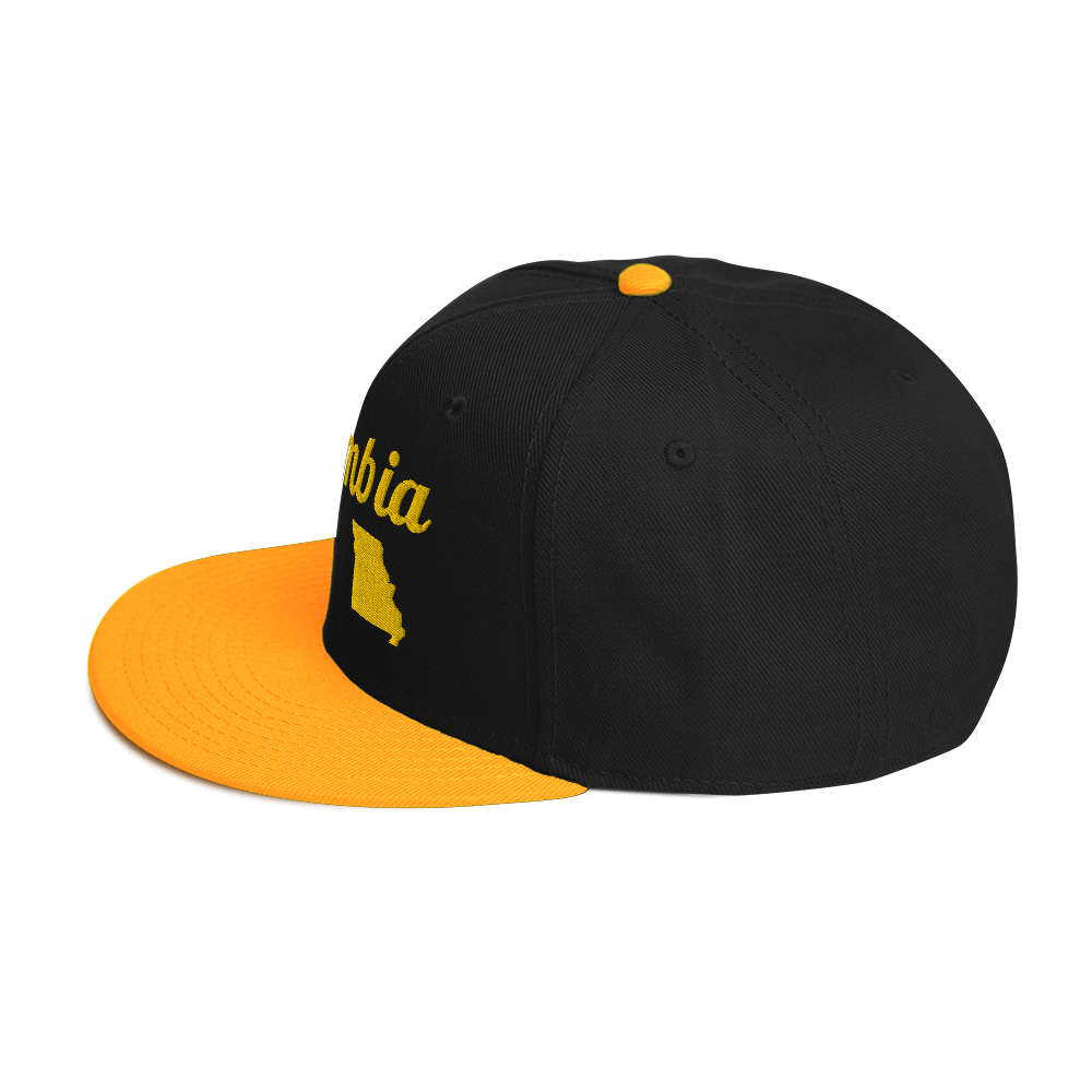 Columbia Missouri Two-Tone Snapback Hat - Bold Black & Yellow Edition