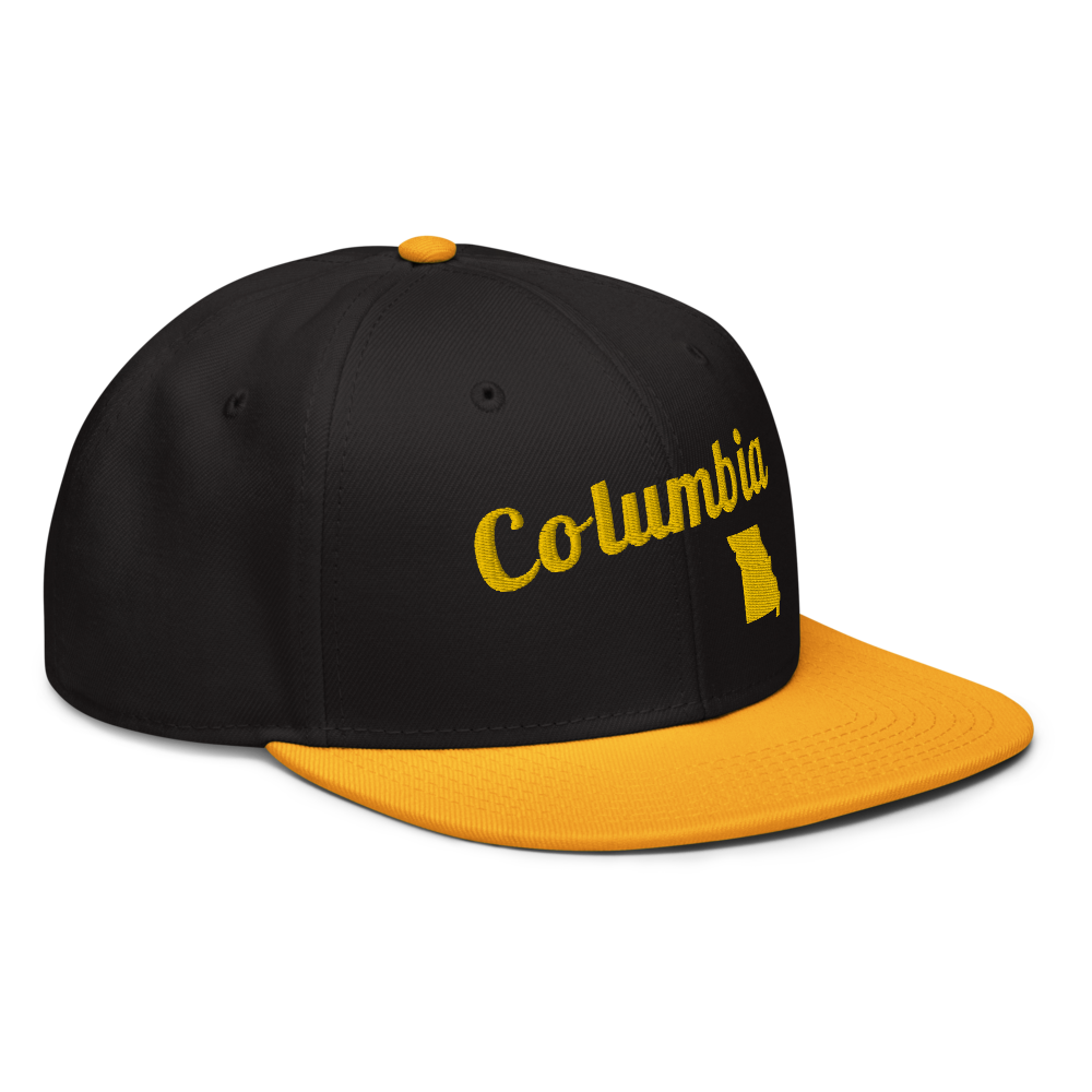 Columbia Missouri Two-Tone Snapback Hat - Bold Black & Yellow Edition