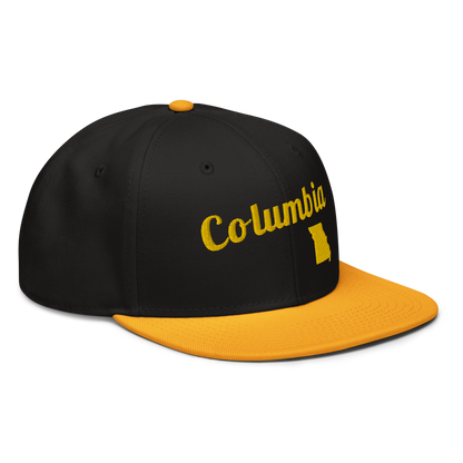 Columbia Missouri Two-Tone Snapback Hat - Bold Black & Yellow Edition