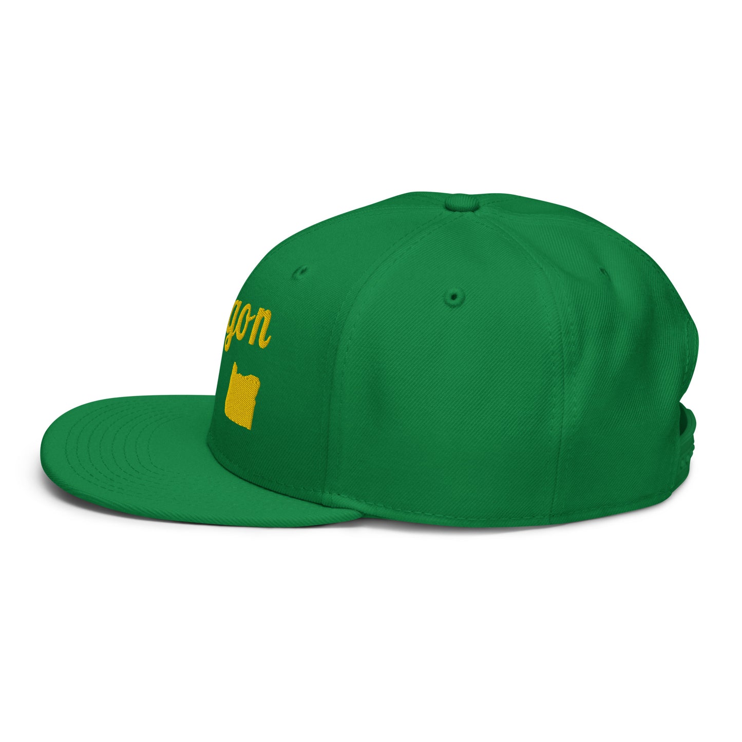 Oregon Green Snapback - 3D Puffy Yellow Embroidery Edition