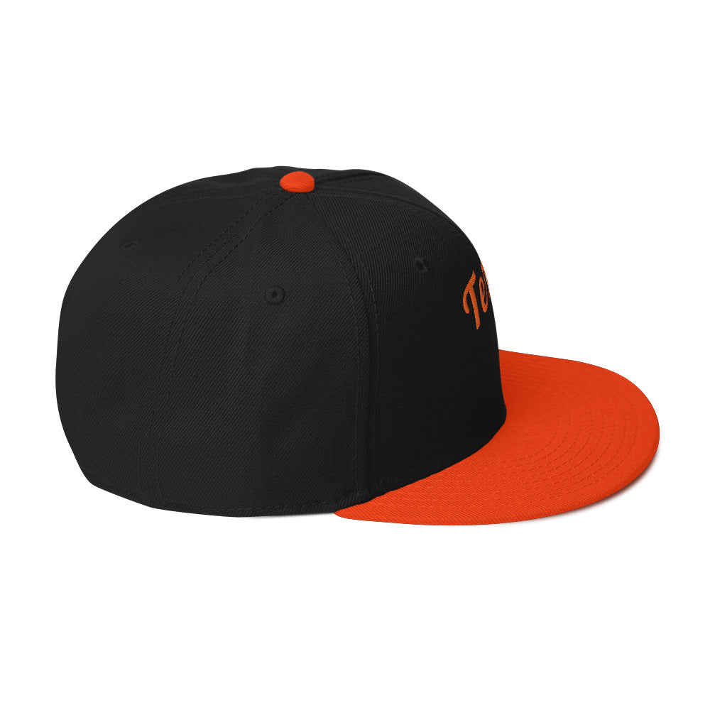 Texas Two-Tone Black & Orange Snapback - Bold Orange Embroidery Edition