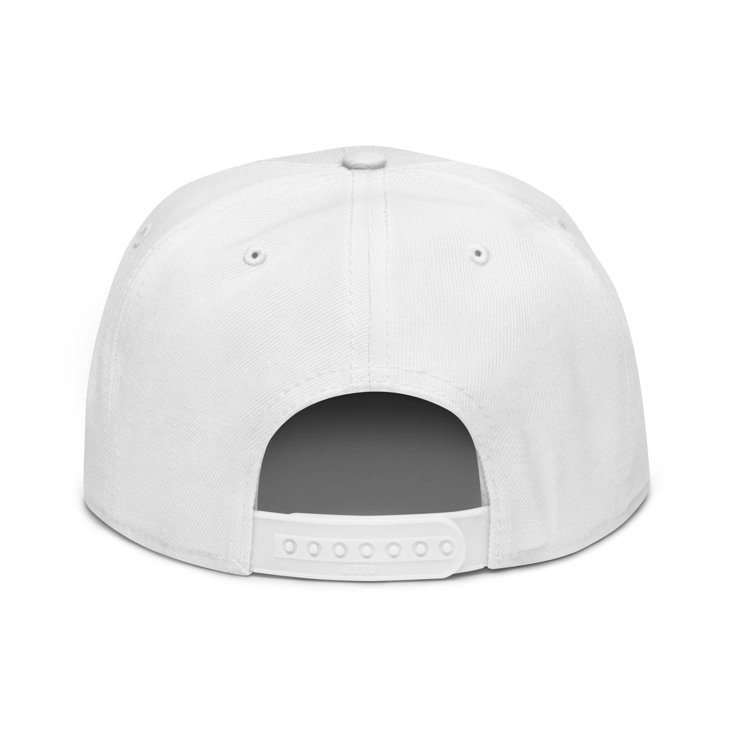 Miami White Snapback - 3D Green & Orange Embroidery Edition