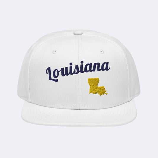 Louisiana Snapback - Bold Purple & Yellow Embroidery Edition