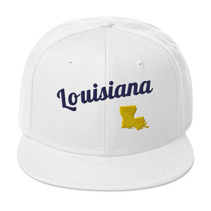 Louisiana Snapback - Bold Purple & Yellow Embroidery Edition