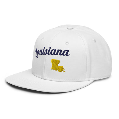 Louisiana Snapback - Bold Purple & Yellow Embroidery Edition