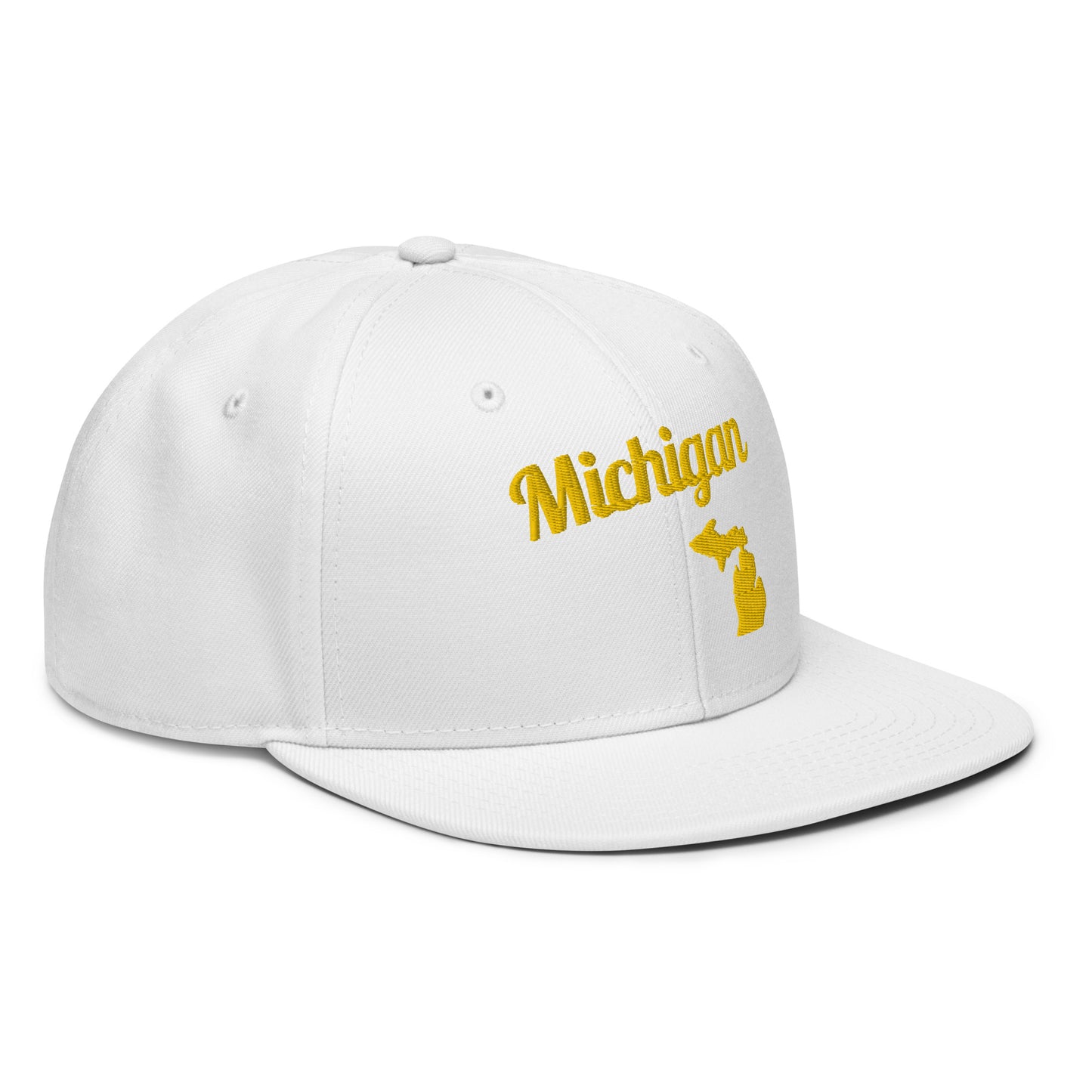 Michigan Blue Snapback - 3D Puffy Yellow Embroidery Edition